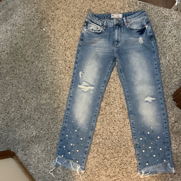 Free people jeans with pearls - Picture 3 of 7